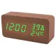 Термогігрометр VST-872S LED годинник з зеленою підсвіткою Wooden Clock Термогігрометр VST-872S LED годинник з зеленою підсвіткою Wooden Clock