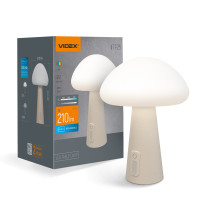 LED настольная лампа с аккумулятором VIDEX VL-TF25BG 4W 3000-6500K+RGB Beige