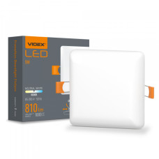 LED светильник безрамочный квадратный VIDEX VLE-DLFS-094 9W 4000K 220V