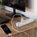 Сетевой удлинитель VIDEX ONCORD с/с 3п 3м (3x1.5мм) 2.4А 2USB+USB-C с кнопкой White