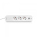 Сетевой удлинитель VIDEX ONCORD с/с 3п 3м (3x1.5мм) 2.4А 2USB+USB-C с кнопкой White