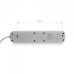 Сетевой удлинитель VIDEX ONCORD с/с 3п 3м (3x1.5мм) 2.4А 2USB+USB-C с кнопкой White
