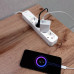 Сетевой удлинитель VIDEX ONCORD с/с 4п 3м (3x1.5мм) с кнопкой White