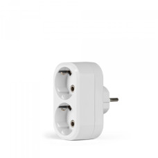 Сетевой разветвитель с заземлением 2 гнезда белый TITANUM STANDARD