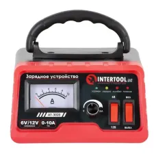 Пристрій зарядний INTERTOOL AT-3020 для акумуляторів 6/12 В, 0-10 А, 6-120 Аг, з мікропроцесором 