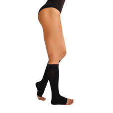 Гольфи компресійні медичні 1 клас стандартні (чорний) Vitamed 9210, відкритий носок
