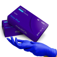 Перчатки нитриловые MediOk Nitrile NavyBlue 4.2 г 100шт
