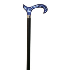 Тростина з чорного бука з синьою ручкою Derby з метакрилату Garcia 231