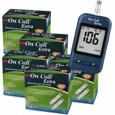 Набір глюкометр + тест-смужки 50шт - 5уп On-Call Extra Набір глюкометр + тест-смужки 50шт - 5уп On-Call Extra