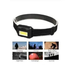 Ліхтар налобний headlamp COB 10w чорний
