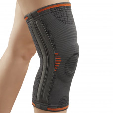 Спортивний напівжорсткий наколінник із пластиковими бічними вставками OS 6212