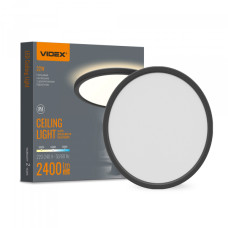 LED світильник з декоративною підсвіткою VIDEX DL5R 22W 3000K-4000K-5000K Black