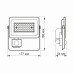 LED прожектор VIDEX F2e 30W 5000K с датчиком движения и освещения
