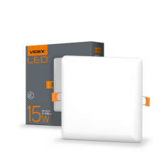 LED світильник безрамковий квадратний VIDEXVL-DLFS-154  15W 4100K