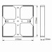 Рамка накладного монтажа безрамочного квадратного светильника VIDEX (VL-DLFS-33SF)