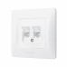 Розетка CAT3+CAT3 подвійна телефонна біла VIDEX BINERA Розетка CAT3+CAT3 подвійна телефонна біла VIDEX BINERA