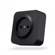 IP20 Розетка наружная одинарная черный графит VIDEX BINERA