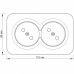 Розетка наружная двойная черный графит VIDEX BINERA IP20 