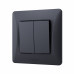 Вимикач двоклавішний чорний графіт VIDEX BINERA Вимикач двоклавішний чорний графіт VIDEX BINERA