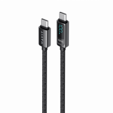 Кабель Type-C to Type-C HAVIT HV-CB6247 PD100W 5A 2м з LED екраном