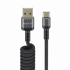 Кабель спиральный USB Type-C HAVIT HV-CB6252 2.4A 1.5м