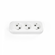 Колодка удлинителя без заземления 3 гнезда белая TITANUM STANDARD