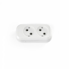 Колодка удлинителя без заземления 2 гнезда белая TITANUM STANDARD