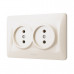 Розетка подвійна кремова VIDEX BINERA