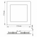 LED светильник с регулировкой цветности, встраиваемый Квадрат VIDEX 12W 3000-6200K С3