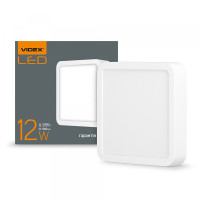 LED Cветильник накладной квадрат VIDEX 12W 5000K