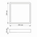 LED Светильник накладной квадрат VIDEX 24W 5000K Black