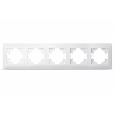 Рамка біла 5 місць горизонтальна TITANUM STANDARD Рамка біла 5 місць горизонтальна TITANUM STANDARD