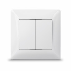 Вимикач двоклавішний білий TITANUM STANDARD