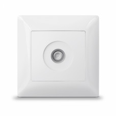 Розетка TV одинарна телевізійна біла TITANUM STANDARD