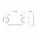 LED светильник IP65 овальный VIDEX 15W 5000K серый
