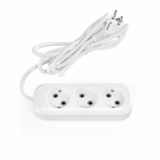 Удлинитель сетевой без заземления 3 гнезда 3м (2x1мм) белый TITANUM STANDARD Удлинитель сетевой без заземления 3 гнезда 3м (2x1мм) белый TITANUM STANDARD