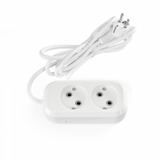 Удлинитель сетевой без заземления 2 гнезда 3м (2x1мм) белый TITANUM STANDARD Удлинитель сетевой без заземления 2 гнезда 3м (2x1мм) белый TITANUM STANDARD