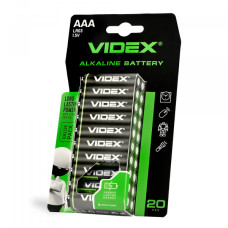 Батарейка лужна VIDEX LR03/AAA 20шт BLISTER