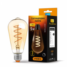 LED лампа VIDEX Filament ST64FASD 5W E27 2200K дімерна бронза