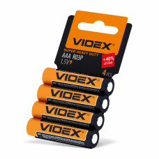 Батарейка сольова Videx R03P/AAA SHRINK CARD
