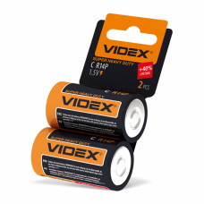Батарейка сольова Videx R14P/C SHRINK CARD