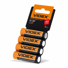 Батарейка сольова Videx R6P/AA SHRINK CARD Батарейка сольова Videx R6P/AA SHRINK CARD