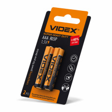 Батарейка сольова Videx R03P/AAA SMALL BLISTER