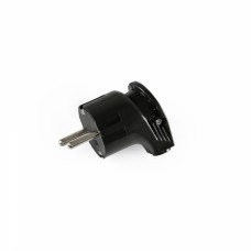 Вилка мережева з/з кутова 16А чорна TITANUM STANDARD