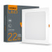 LED светильник Back встраиваемый квадрат VIDEX 22W 5000K