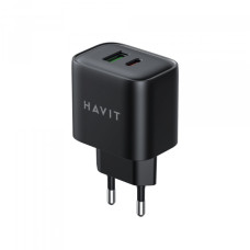 Зарядний пристрій HAVIT HV-UCP014 20W USB+USB-C Black